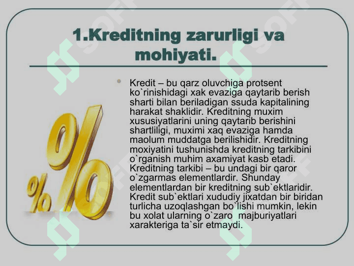 Kredit mexanizmi va uning elementlari 3