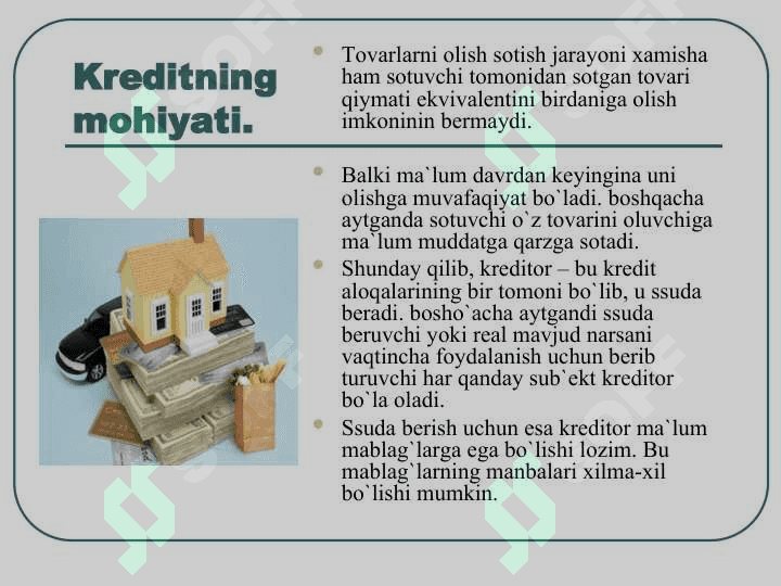 Kredit mexanizmi va uning elementlari 4