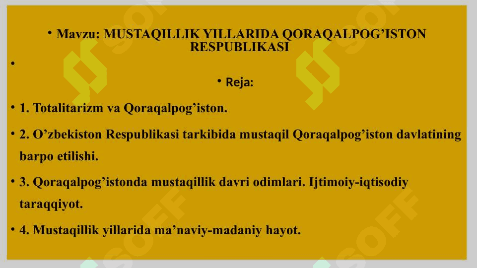MUSTAQILLIK YILLARIDA QORAQALPOG’ISTON RESPUBLIKASI 2