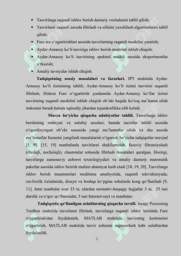 Tasvirlarga ishlov berish jarayonining dasturiy ta’minotini MATLAB muhitida ishlab chiqish 3