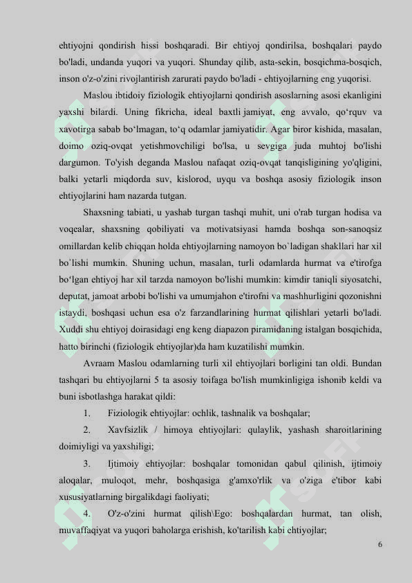 OʻZ OʻZINI KAMOL TOPTIRISH NAZARYASI 5