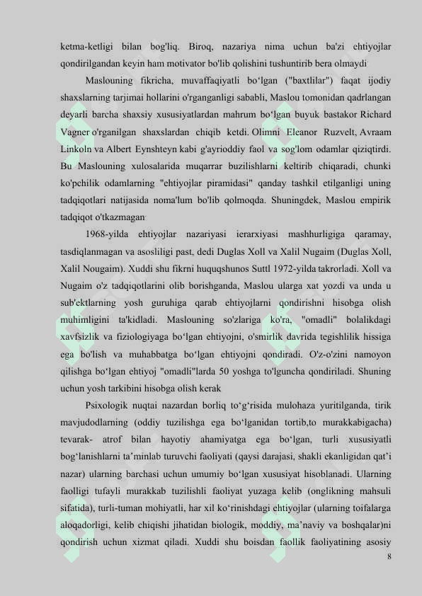 OʻZ OʻZINI KAMOL TOPTIRISH NAZARYASI 7