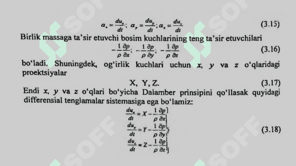 SUYUQLIKLAR HARAKATI DINAMIKASI 3