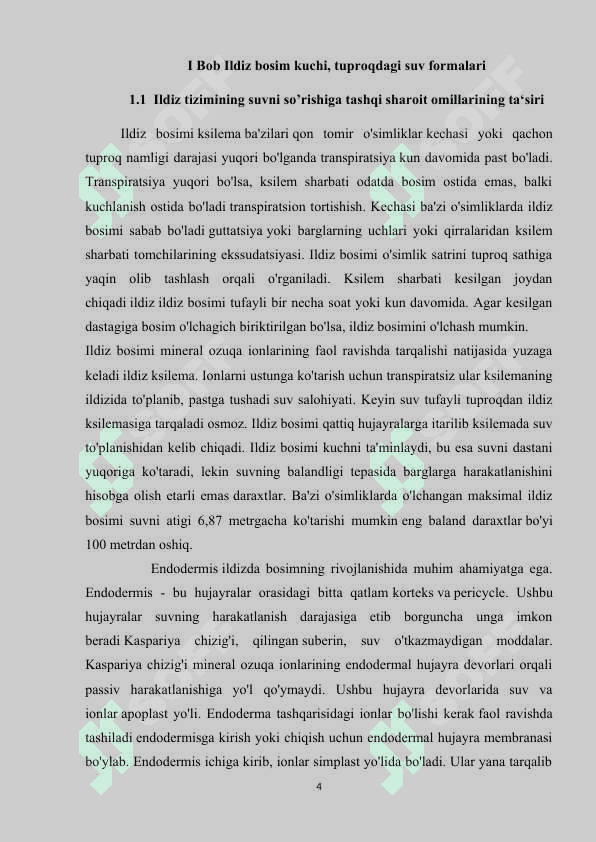 ILDIZ SISTEMASI ORQALI SUVNING SO'RILISHI 4
