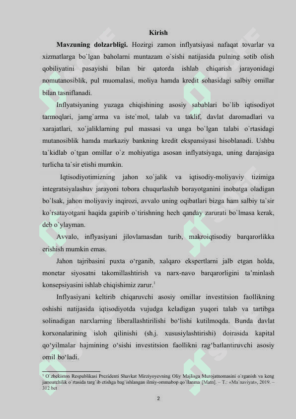 Infilatsiyaning mohiyati va kelib chiqish sabablari 2