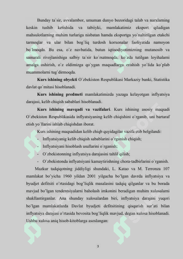 Infilatsiyaning mohiyati va kelib chiqish sabablari 3