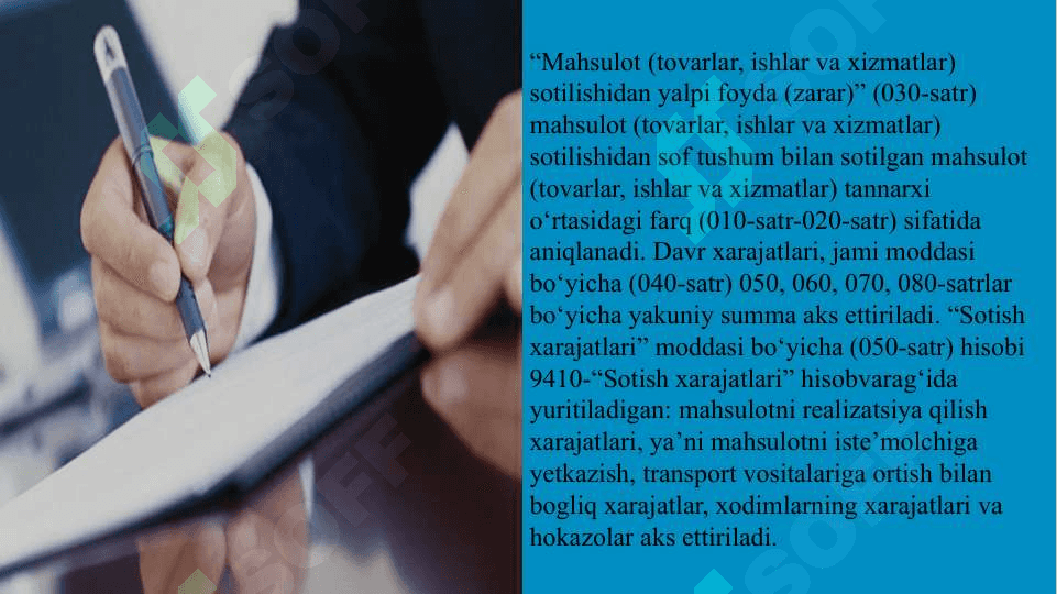 Moliyaviy natijalar to’g’risidagi hisobot auditi 8