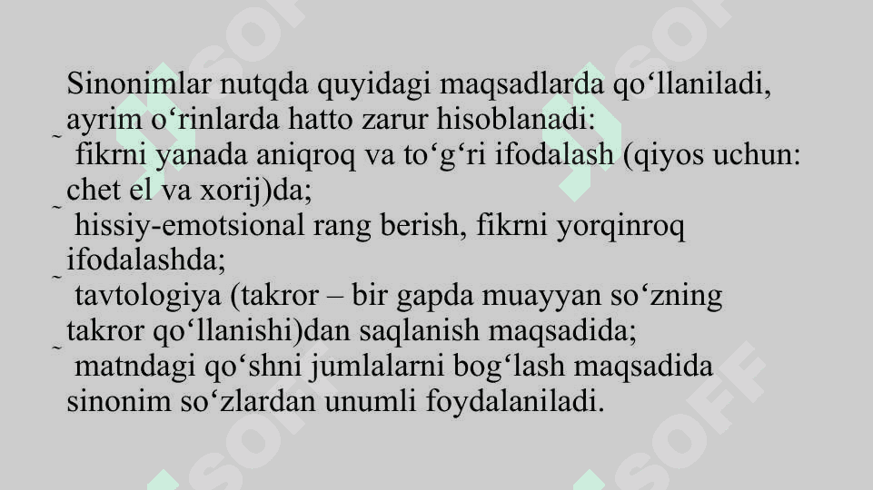 O‘zbek tilida sinonimiya va omonimiya. 6