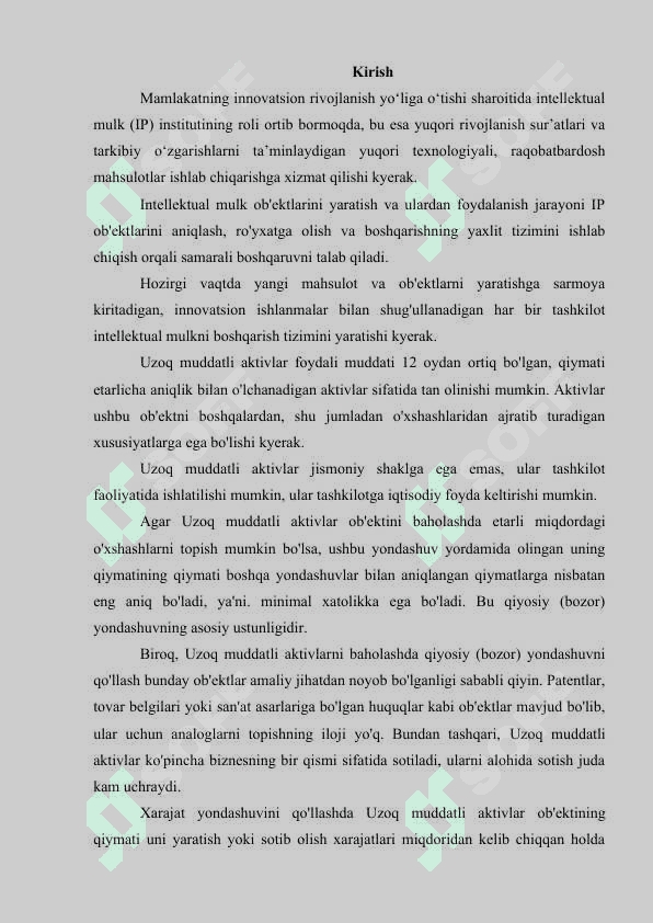 UZOQ MUDDATLI AKTIVLARNI QAYTA BAHOLASH VA UNING HISOBI. 3