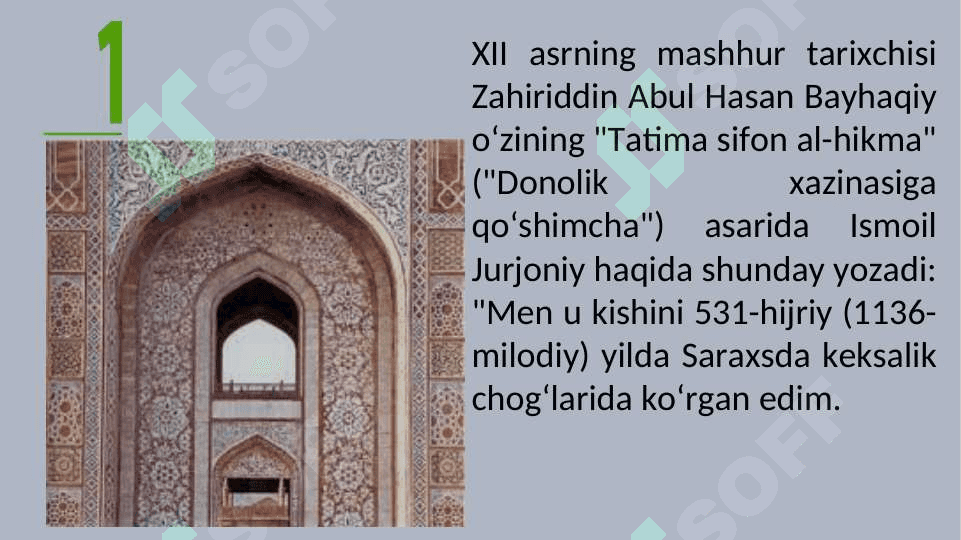 JURJONIY HAYOTI VA IJODI HAQIDA JURJONIY HAYOTI VA IJODI HAQIDA 4