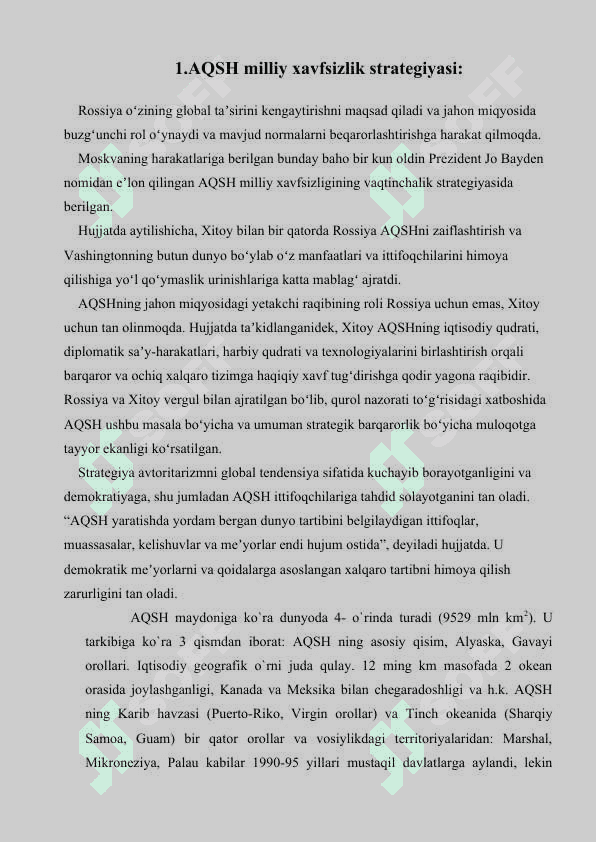 AMERIKA QO`SHMA SHTATLARI STRATEGIYASI.doc 3