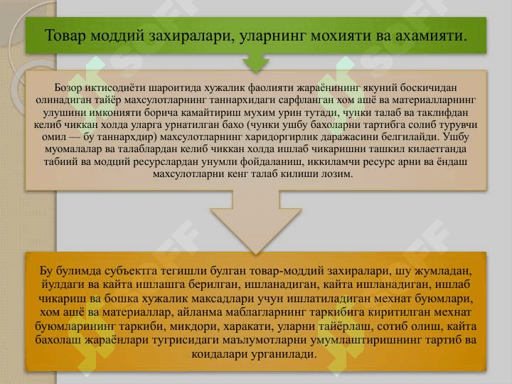 Материаллар ҳисоби 2