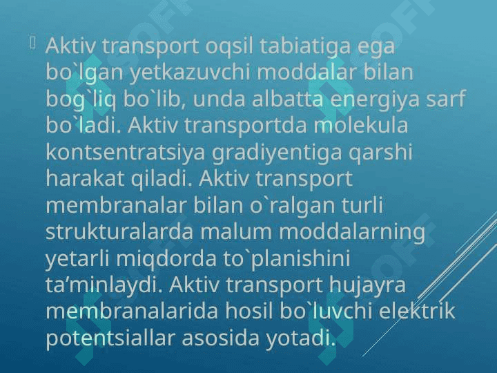 Membranalarning umumiy tuzilmalari 8