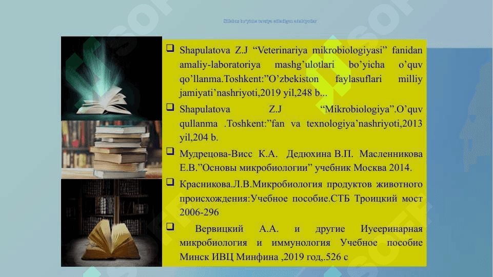 Mikroorganizmlarga ekologik omillarning ta’siri 2