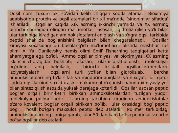 Oqsillar 2