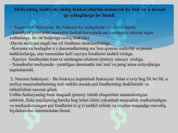 MOLIYA TIZIMI VA MOLIYAVIY SIYOSAT 6