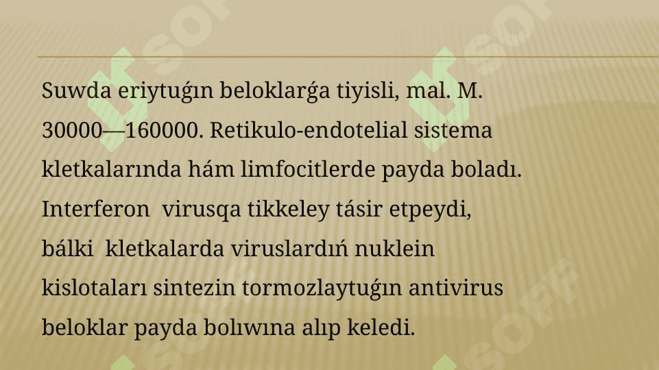Interferon hám interferon indukorlar 4