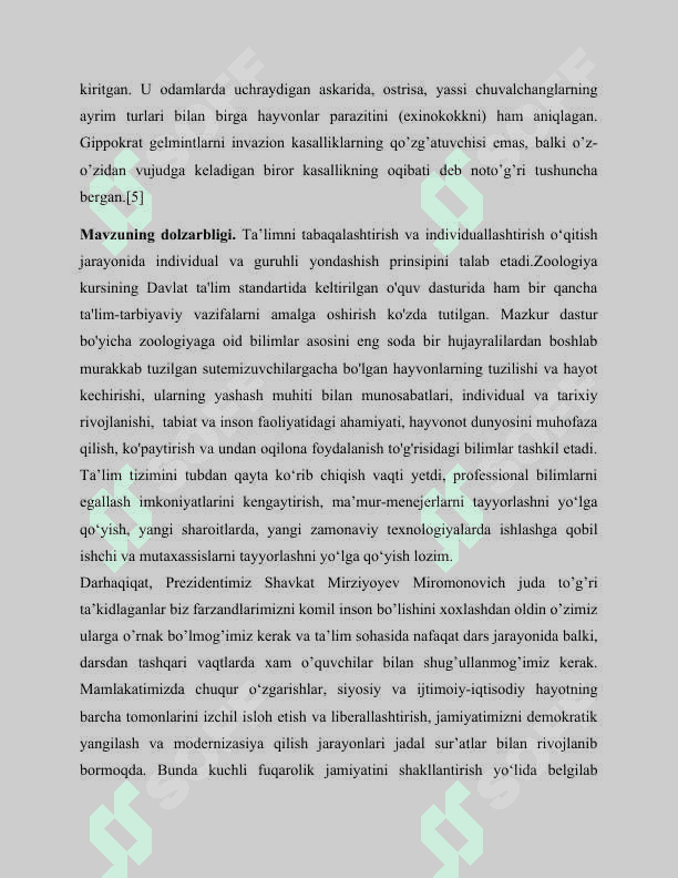 “KASALLIK KELTIRIB CHIQARUVCHI BIR HUJAYRALILAR” 5