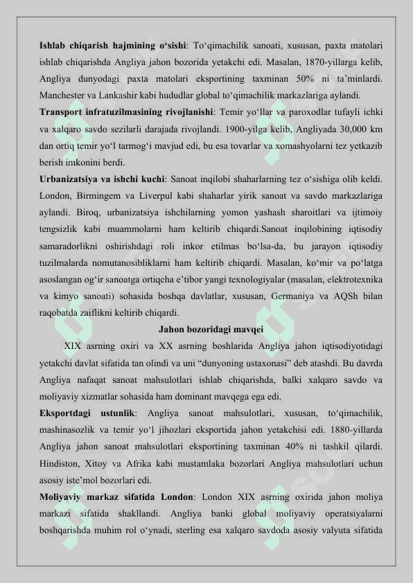 II-Jahon urushiga qadar Angilyaning iqtisodiy rivojlanishi 25 3