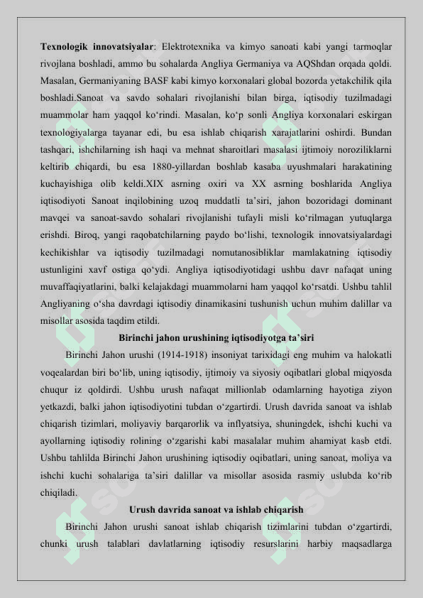 II-Jahon urushiga qadar Angilyaning iqtisodiy rivojlanishi 25 5