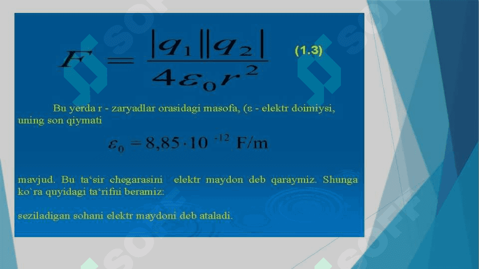 Elektrostatik induksiya qonuni 8