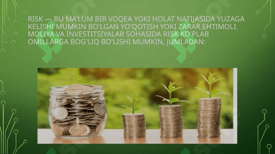 Pulning vaqt bo’yicha qiymati 3