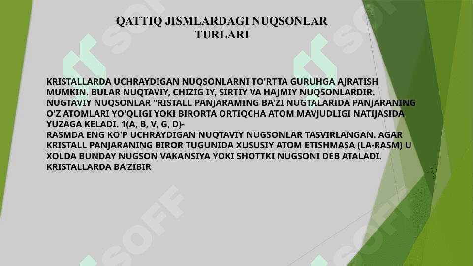 ATTIQ JISMLARDAGI NUQSONLAR 2