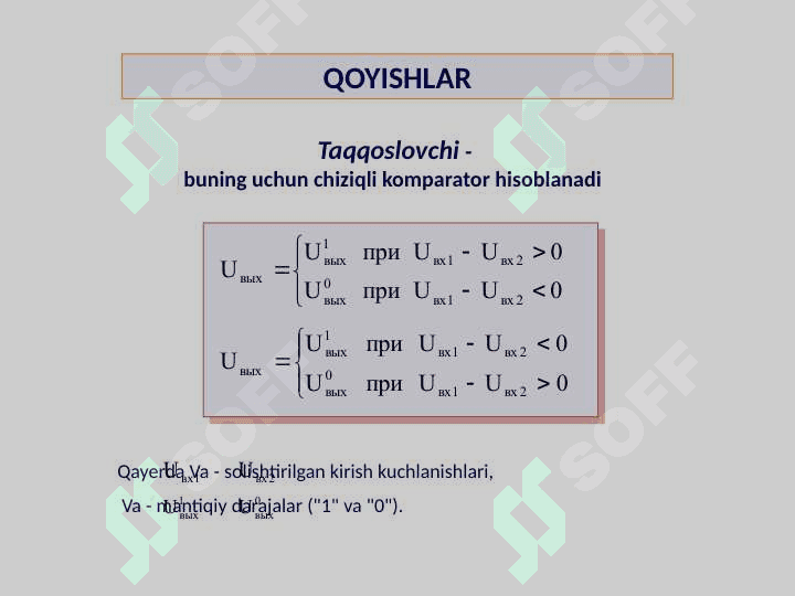 ANALOG ELEKTRONIKANING FUNKSIONAL QURILMALARI 2