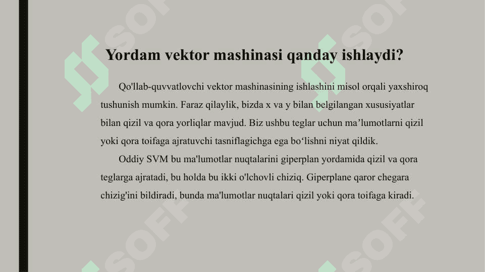 Opor vektorlar usuli 8