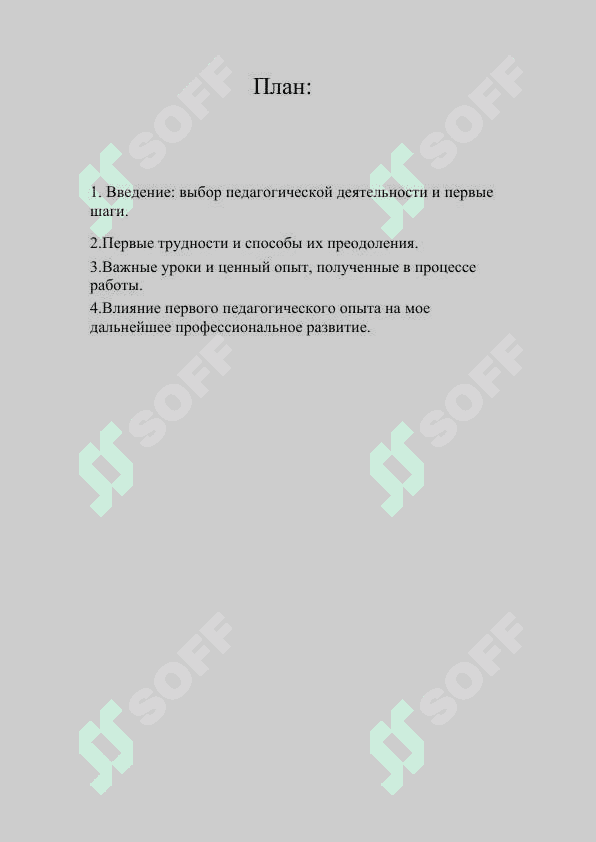 Мой первый педагогический опыт 2