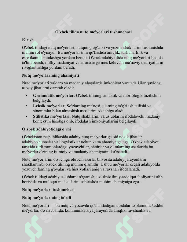 O'zbek tilida og'zaki va yozma adabiy nutq me'yorlari 2
