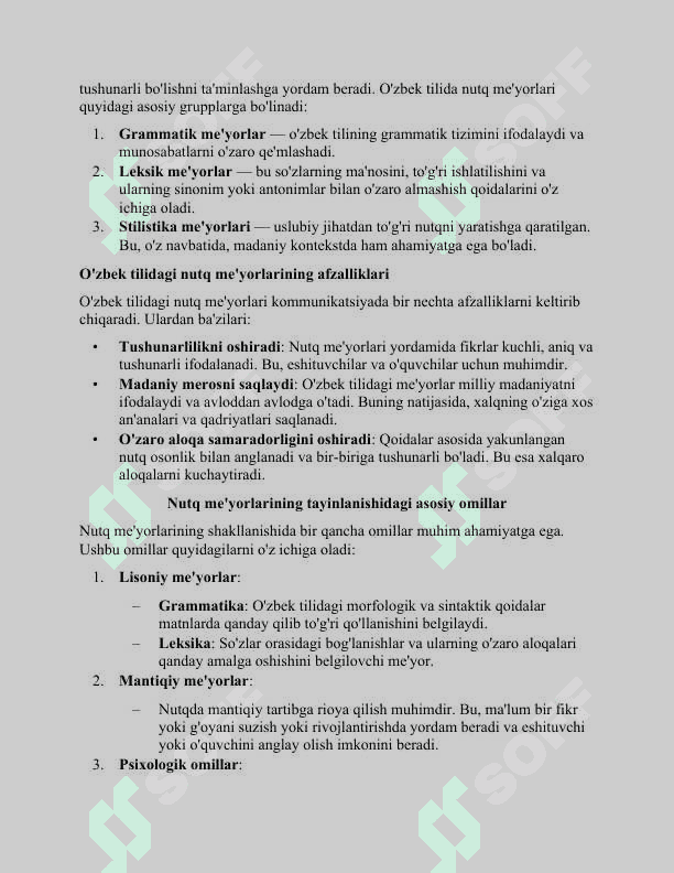 O'zbek tilida og'zaki va yozma adabiy nutq me'yorlari 3