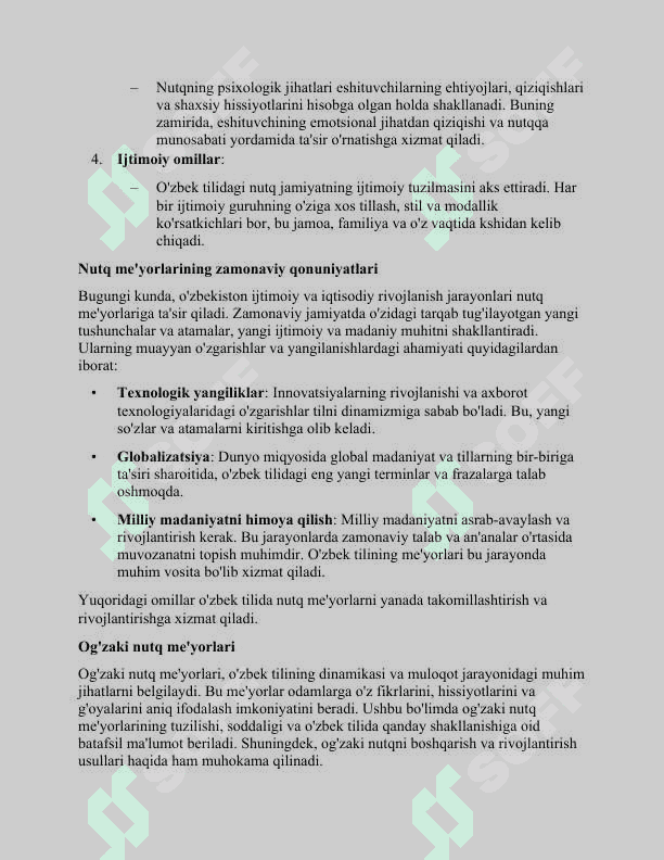 O'zbek tilida og'zaki va yozma adabiy nutq me'yorlari 4
