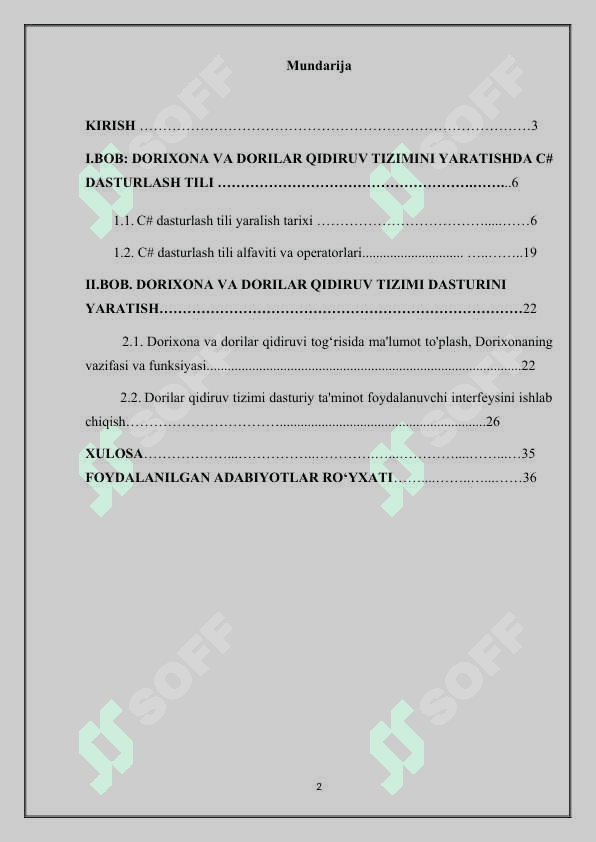 Elektron retsep va dori vositalarini boshqarish tizimi 2