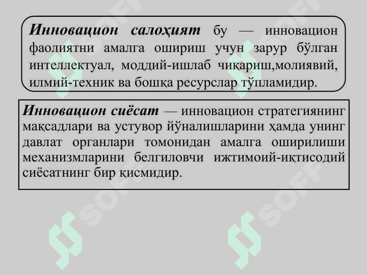 ИННОВАЦИОН ИҚТИСОДИЁТНИ РИВОЖЛАНТИРИШ АСОСЛАРИ 4
