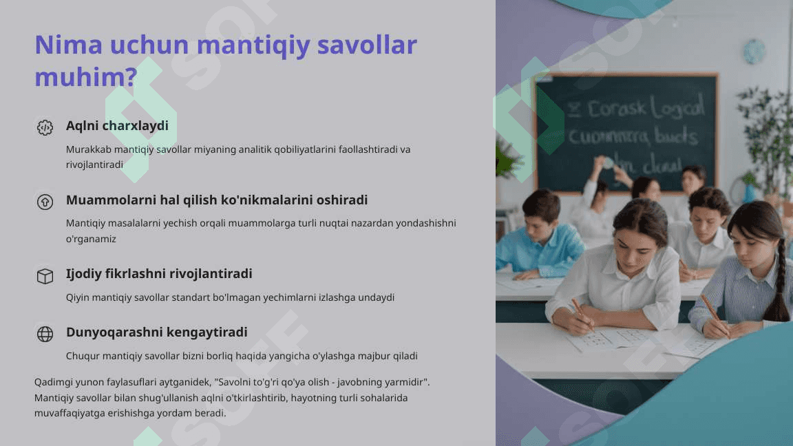 Eng qiyin mantiqiy savollar 3