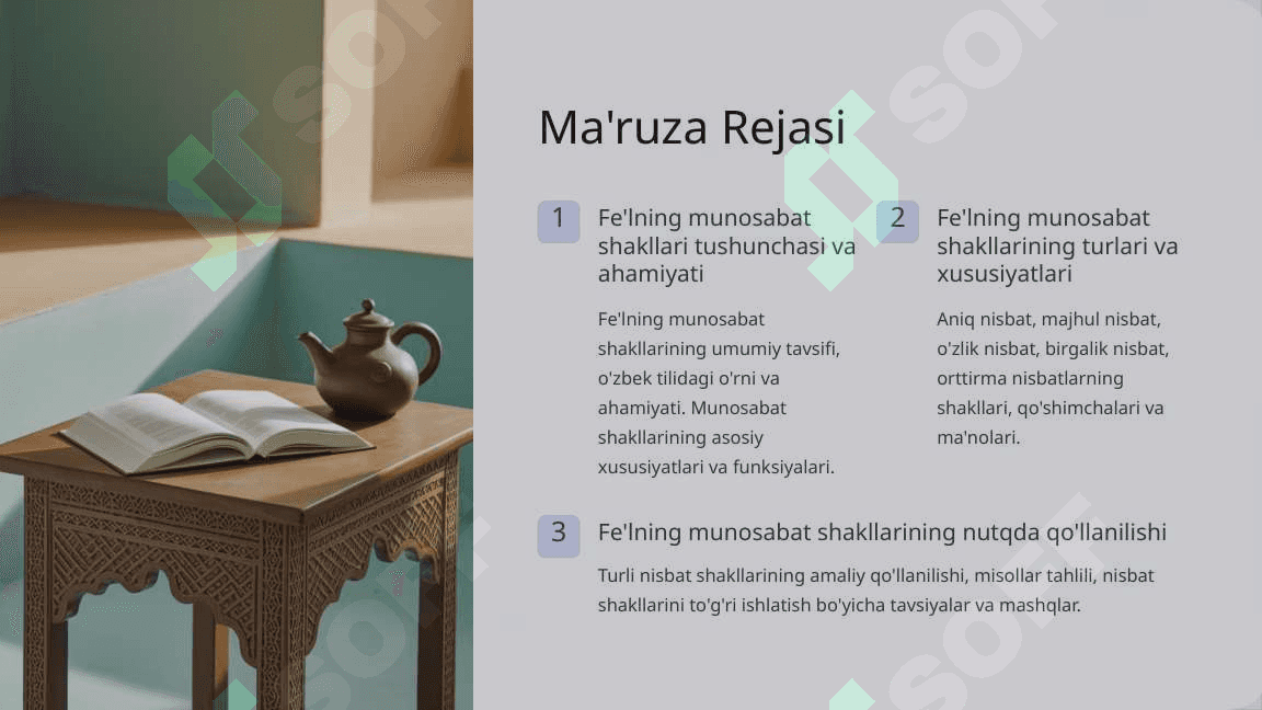 Fe'lning Munosabat Shakllari 2