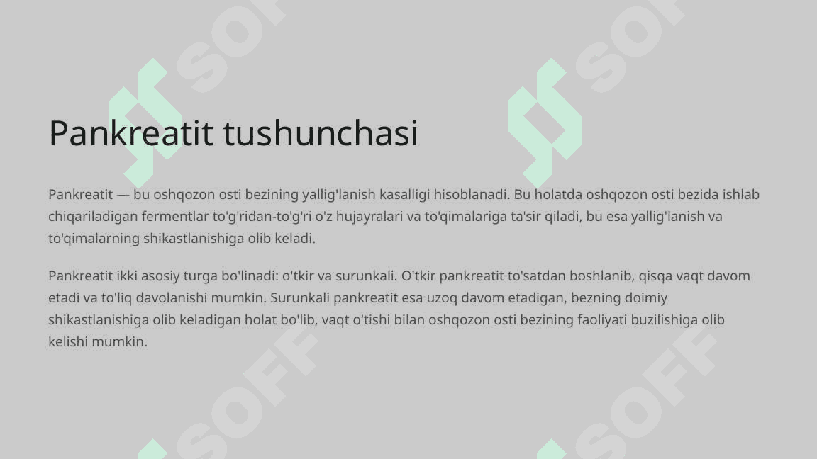 Pankreatit kasalligi 3
