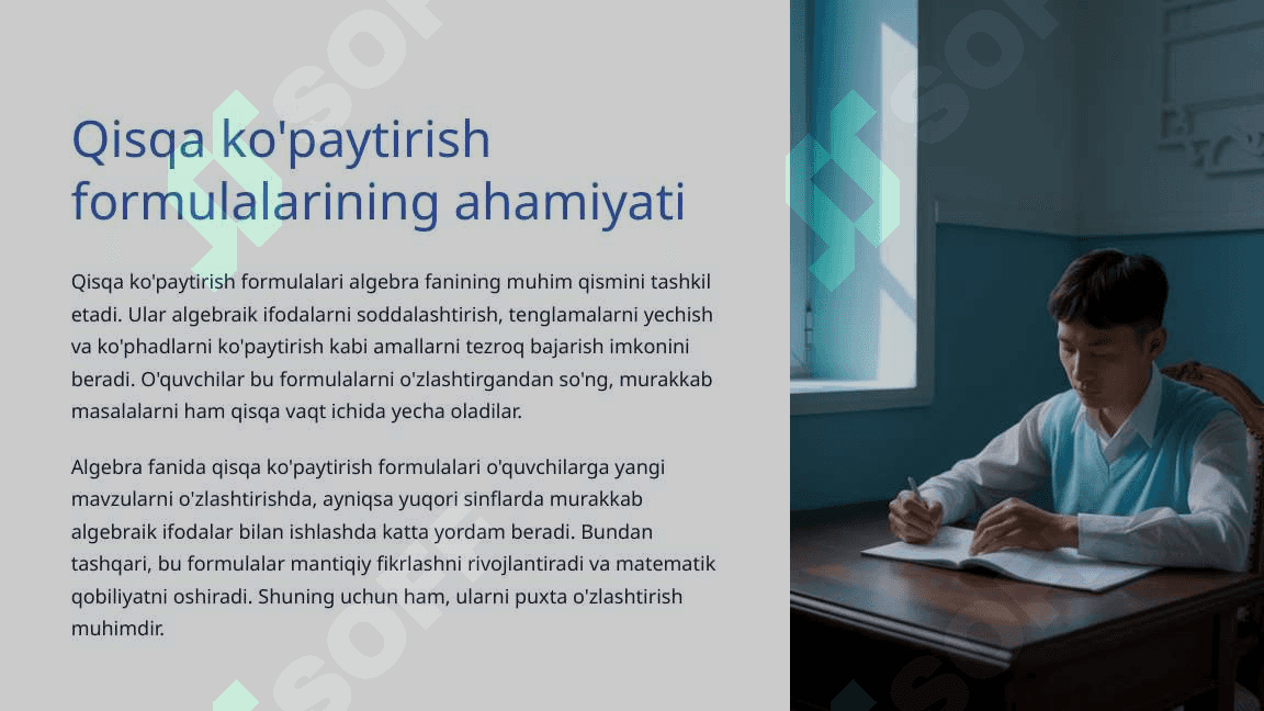 Qisqa ko'paytirish formulalari 3