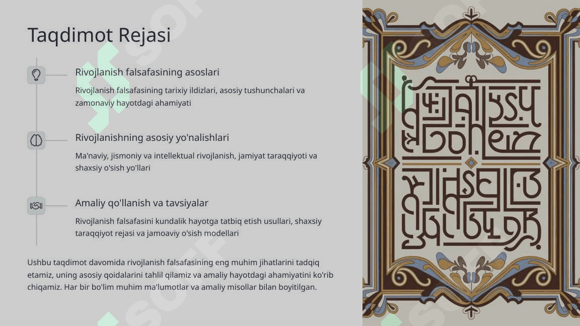 Rivojlanish Falsafasi 2