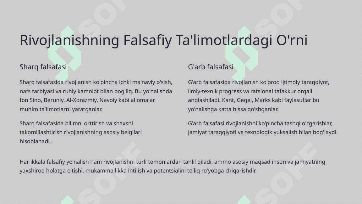 Rivojlanish Falsafasi 4