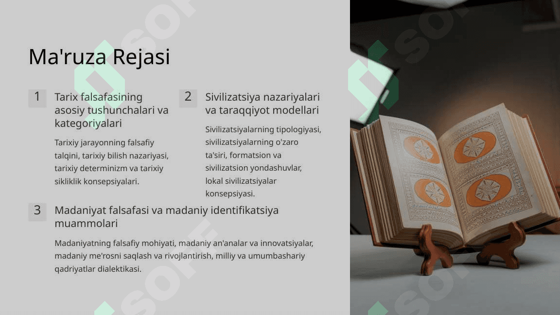 Tarix Falsafasi, Sivilizatsiya va Madaniyat 2