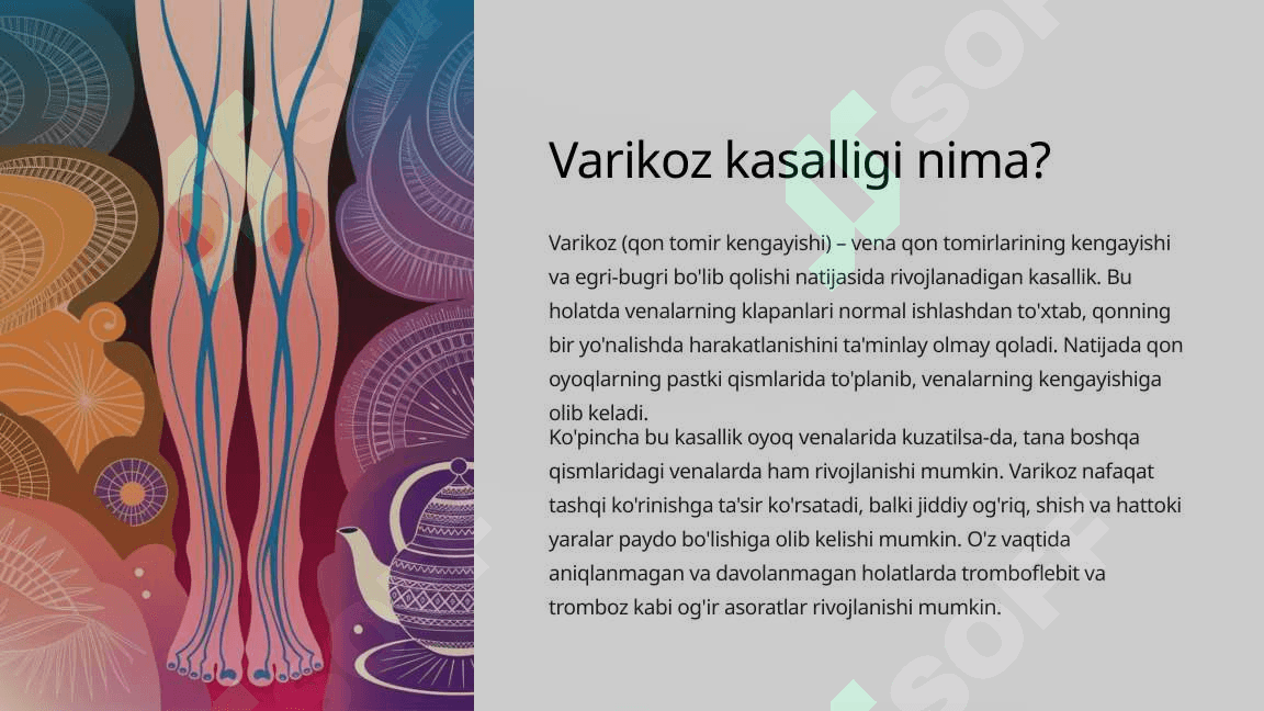 Varikoz Qon tomir kengayishi kasalligi haqida ma'lumot 3
