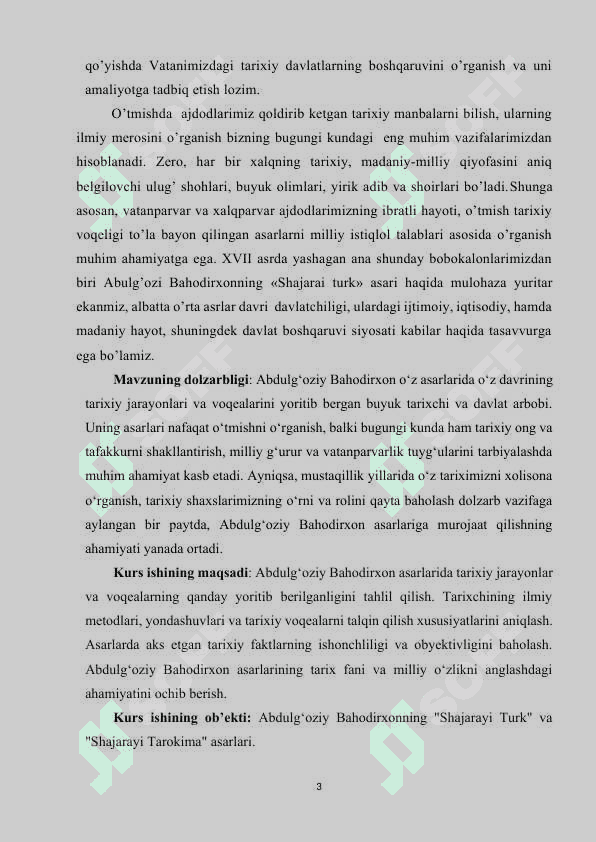 Abdulg’oziy Bahodirxon asarlarida tarixiy jarayonlar va voqealarni yoritilishi 3