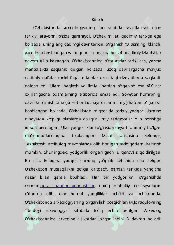 Arxeologik tadqiqotlar tarixshunosligi 2