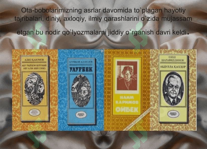 TARIXIY XOTIRASIZ KELAJAK YO`Q 8