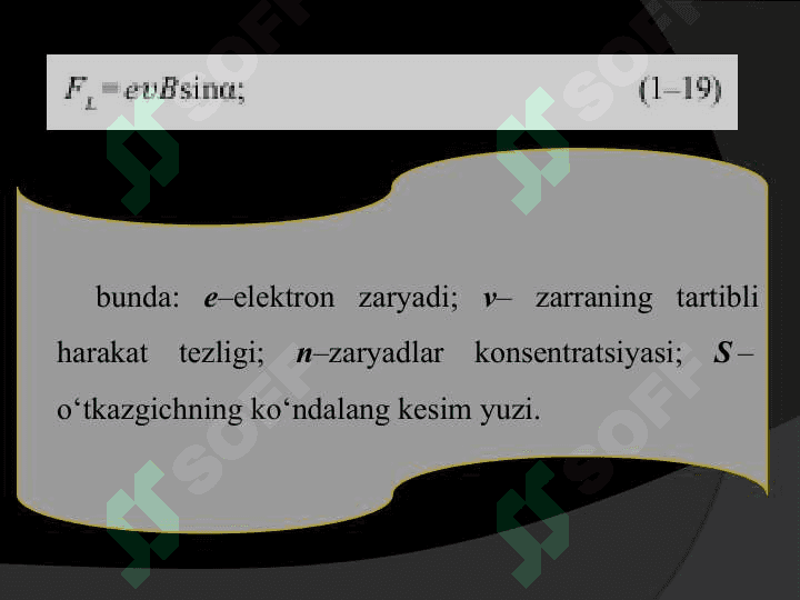 Bir jinsli magnit maydonda zaryadli zarraning harakati. Lorens kuchi 5