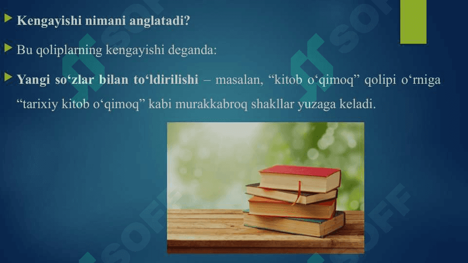 NUTQDA SO'Z BIRIKMASI QOLIPLARNING KENGAYISHI 4