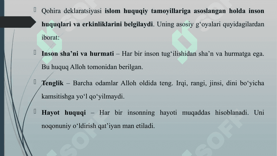 QOHIRA DEKLARATSIYASI TARIXI VA MAZMUNI 4