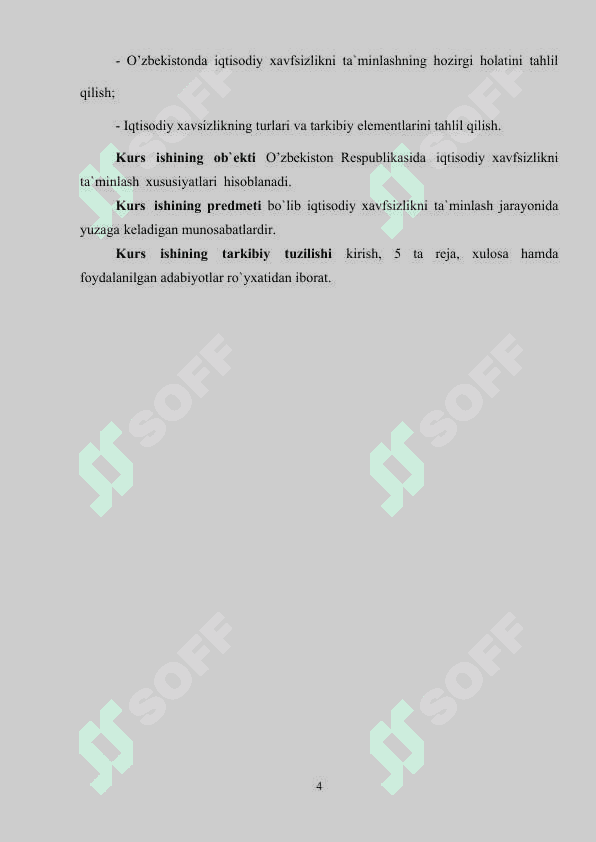 IQTISODIY XAVFSIZLIK VA UNING TURLARI 4